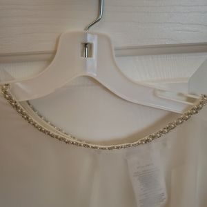 Ivory Chiffon capelet with beading